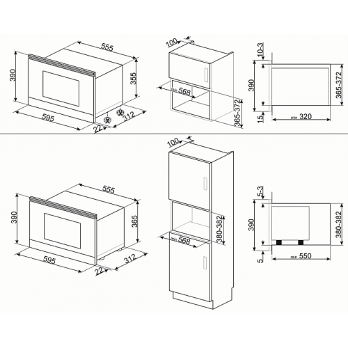 Микроволновая печь SMEG MP722PO