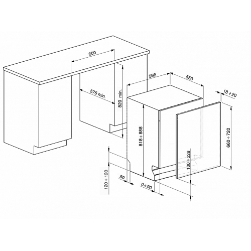 Посудомоечная машина SMEG stp364s