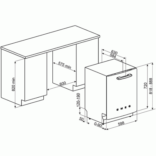 Посудомоечная машина SMEG ST2FABPK