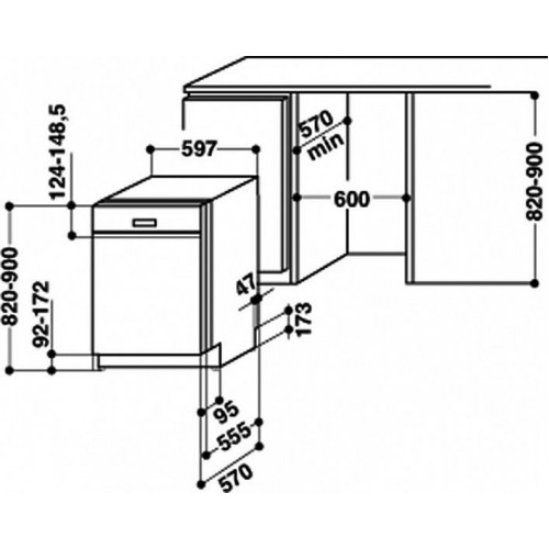 Встраиваемая посудомоечная машина WHIRLPOOL adg 7200