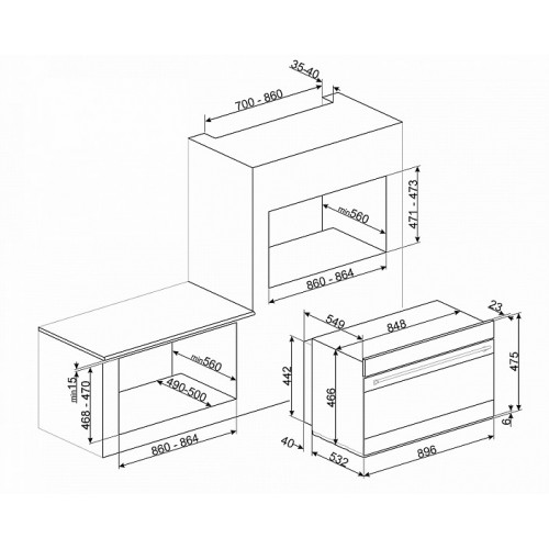 Духовой шкаф SMEG SFPR9395X