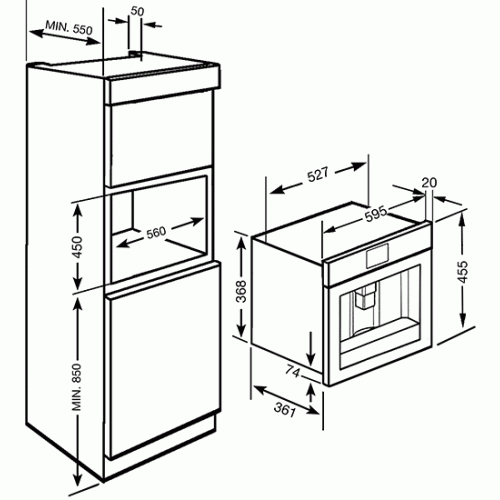 Встраиваемая кофемашина SMEG CMS4101B